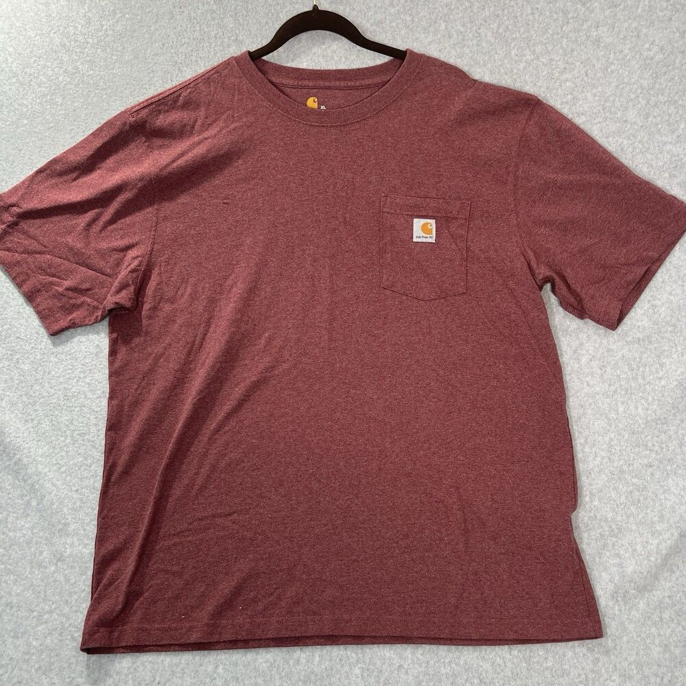 Carhartt Men's T Shirt Short Sleeve size XL Original Fit Crew Neck pocket red
